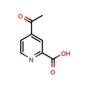 Chemical structure of 4-Acetylpicolinic acid , CAS 20857-22-1, AChemBlock AD253768