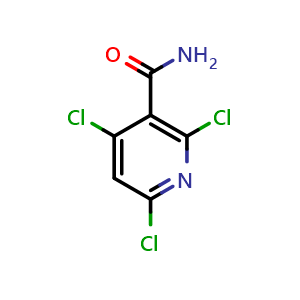 Chemical structure of 2,4,6-Trichloronicotinamide , CAS 53815-29-5, AChemBlock AD253784