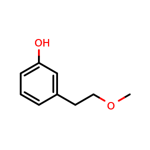 Chemical structure of 3-(2-Methoxyethyl)phenol , CAS 32846-01-8, AChemBlock AD253821