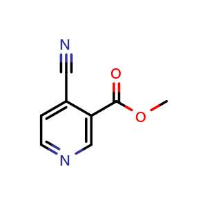 Chemical structure of Methyl 4-cyanonicotinate , CAS 87544-83-0, AChemBlock AD253847