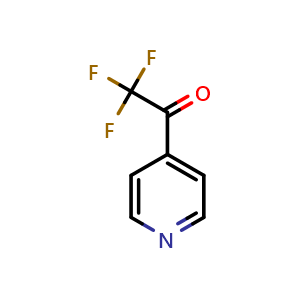 Chemical structure of 2,2,2-Ttrifluoro-1-(pyridin-4-yl)ethanone , CAS 896137-18-1, AChemBlock AD253862