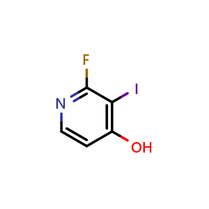 Chemical structure of 2-Fluoro-3-iodopyridin-4-ol , CAS 1806541-02-5, AChemBlock AD253865
