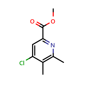 Chemical structure of Methyl 4-chloro-5,6-dimethylpicolinate , CAS 1842396-44-4, AChemBlock AD253889
