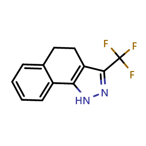 Chemical structure of 3-(Trifluoromethyl)-4,5-dihydro-1H-benzo[g]indazole , CAS 1820675-10-2, AChemBlock AD253900
