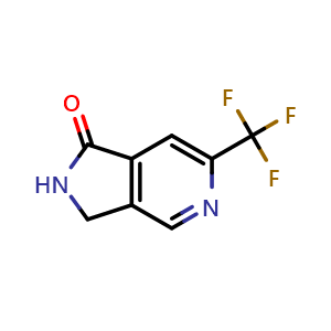 Chemical structure of 6-Trifluoromethyl-2,3-dihydro-pyrrolo[3,4-c]pyridin-1-one , CAS 1393547-09-5, AChemBlock AD253903