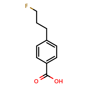Chemical structure of 4-(3-Fluoropropyl)benzoic acid , CAS 1357112-75-4, AChemBlock AD253922