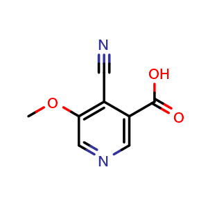 Chemical structure of 4-Cyano-5-methoxynicotinicacid , CAS 1805005-19-9, AChemBlock AD253943