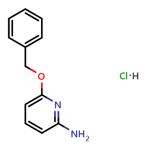 Chemical structure of 6-Benzyloxy-pyridin-2-ylamine  hydrochloride , CAS 1174537-79-1, AChemBlock AD253955