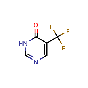 Chemical structure of 5-Trifluoromethyl-3H-pyrimidin-4-one , CAS 1803847-60-0, AChemBlock AD253956
