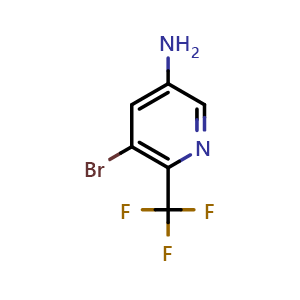 Chemical structure of 5-Bromo-6-(trifluoromethyl)pyridin-3-amine , CAS 1785539-09-4, AChemBlock AD253960