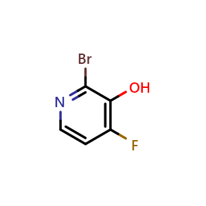Chemical structure of 2-Bromo-4-fluoro-pyridin-3-ol , CAS 1256822-98-6, AChemBlock AD253961