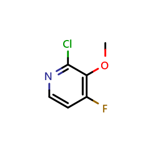 Chemical structure of 2-Chloro-4-fluoro-3-methoxy-pyridine , CAS 1227572-76-0, AChemBlock AD253969