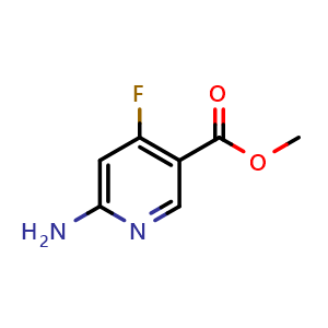 Chemical structure of Methyl 6-amino-4-fluoronicotinate , CAS 1803894-95-2, AChemBlock AD253983
