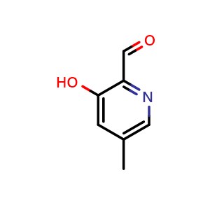 Chemical structure of 3-Hydroxy-5-methylpicolinaldehyde , CAS 1211523-05-5, AChemBlock AD253987