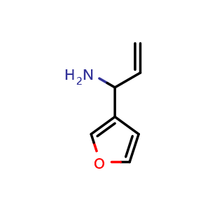 Chemical structure of 1-(FURAN-3-YL)PROP-2-EN-1-AMINE , CAS 1270486-60-6, AChemBlock AD254026