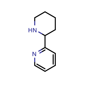 Chemical structure of 2-(Piperidin-2-yl)pyridine , CAS 15578-73-1, AChemBlock AD254031