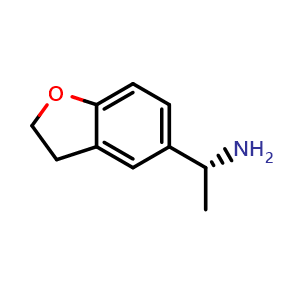 Chemical structure of (R)-1-(2,3-dihydrobenzofuran-5-yl)ethanamine , CAS 765945-04-8, AChemBlock AD254040