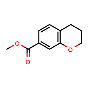 Chemical structure of Methyl chromane-7-carboxylate , CAS 527681-32-9, AChemBlock AD254043
