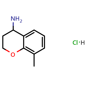 Chemical structure of 8-Methylchroman-4-amine hydrochloride , CAS 191608-12-5, AChemBlock AD254044
