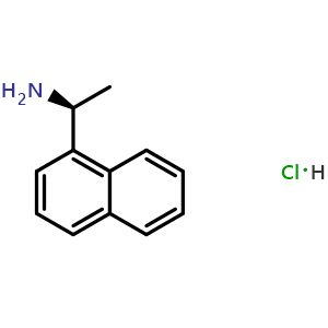 Chemical structure of (S)-1-(Naphthalen-1-yl)ethanamine hydrochloride , CAS 51600-24-9, AChemBlock AD254045
