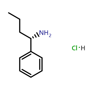 Chemical structure of (S)-1-Phenylbutan-1-amine hydrochloride , CAS 1342311-77-6, AChemBlock AD254046