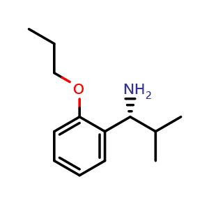 Chemical structure of (R)-2-METHYL-1-(2-PROPOXYPHENYL)PROPAN-1-AMINE , CAS 1213684-46-8, AChemBlock AD254057