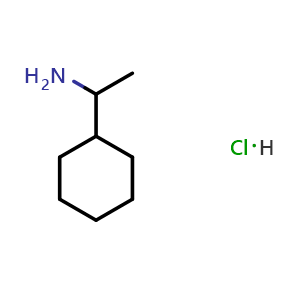 Chemical structure of 1-Cyclohexylethanamine hydrochloride , CAS 27586-72-7, AChemBlock AD254119