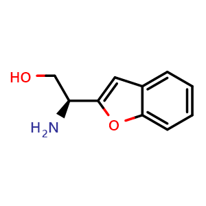 Chemical structure of (2S)-2-Amino-2-benzo[d]furan-2-ylethan-1-ol , CAS 1213611-54-1, AChemBlock AD254139