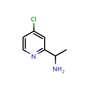 Chemical structure of 1-(4-Chloro-2-pyridyl)ethylamine , CAS 947749-38-4, AChemBlock AD254143