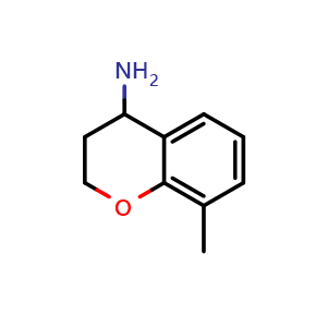 Chemical structure of 8-Methylchroman-4-amine , CAS 754958-74-2, AChemBlock AD254181
