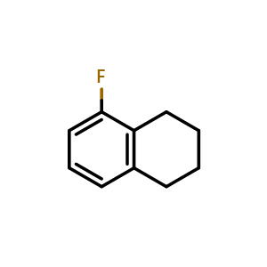 Chemical structure of 5-Fluoro-1,2,3,4-tetrahydronaphthalene , CAS 700-45-8, AChemBlock AD254210