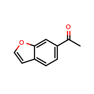 Chemical structure of 1-(Benzofuran-6-yl)ethanone , CAS 865760-13-0, AChemBlock AD254217