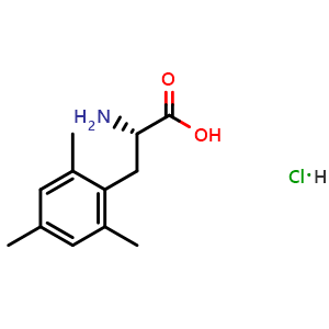 Chemical structure of (S)-2-Amino-3-mesitylpropanoic acid hydrochloride , CAS 910567-50-9, AChemBlock AD254245