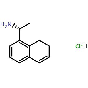 Chemical structure of (R)-1-(7,8-Dihydronaphthalen-1-yl)ethan-1-amine hydrochloride , AChemBlock AD254258