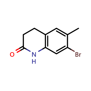 Chemical structure of 7-Bromo-6-methyl-3,4-dihydroquinolin-2(1H)-one , AChemBlock AD254329