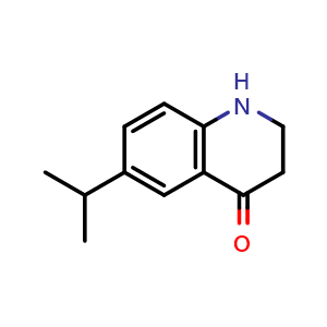 Chemical structure of 6-(Propan-2-yl)-1,2,3,4-tetrahydroquinolin-4-one , CAS 1337850-26-6, AChemBlock AD254337