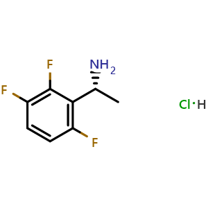Chemical structure of (R)-1-(2,3,6-Trifluorophenyl)ethan-1-amine hydrochloride , CAS 1415257-83-8, AChemBlock AD254340