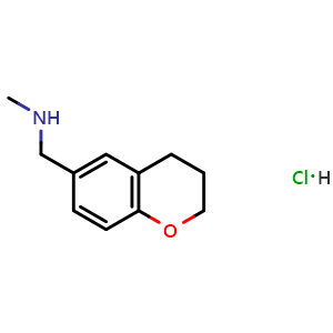 Chemical structure of 1-(Chroman-6-yl)-N-methylmethanamine hydrochloride , AChemBlock AD254346