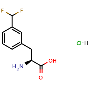 Chemical structure of (S)-2-Amino-3-(3-(difluoromethyl)phenyl)propanoic acid hydrochloride , AChemBlock AD254371