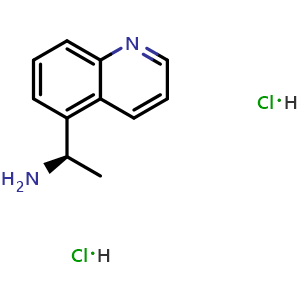 Chemical structure of (1R)-1-(5-quinolyl)ethylamine dihydrochloride , AChemBlock AD254396