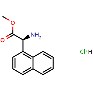Chemical structure of Methyl (S)-2-amino-2-(naphthalen-1-yl)acetate hydrochloride , CAS 1384246-04-1, AChemBlock AD254410