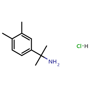 Chemical structure of 2-(3,4-Dimethylphenyl)propan-2-amine hydrochloride , AChemBlock AD254437