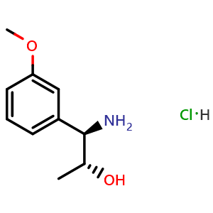 Chemical structure of (1R,2R)-1-Amino-1-(3-methoxyphenyl)propan-2-ol hydrochloride , AChemBlock AD254453