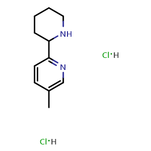 Chemical structure of 5-Methyl-2-(piperidin-2-yl)pyridine dihydrochloride , AChemBlock AD254455
