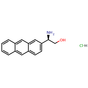 Chemical structure of (R)-2-Amino-2-(anthracen-2-yl)ethan-1-ol hydrochloride , AChemBlock AD254458