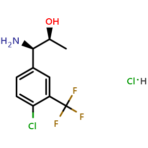 Chemical structure of (1R,2S)-1-Amino-1-(4-chloro-3-(trifluoromethyl)phenyl)propan-2-ol hydrochloride , AChemBlock AD254459