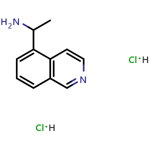 Chemical structure of 1-(Isoquinolin-5-yl)ethan-1-amine dihydrochloride , AChemBlock AD254465
