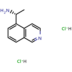 Chemical structure of (R)-1-(Isoquinolin-5-yl)ethan-1-amine dihydrochloride , AChemBlock AD254466