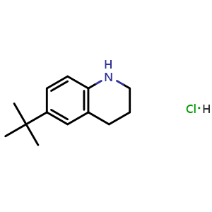 Chemical structure of 6-(tert-Butyl)-1,2,3,4-tetrahydroquinoline hydrochloride , AChemBlock AD254483