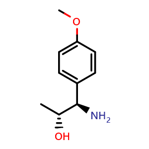 Chemical structure of (1R,2R)-1-Amino-1-(4-methoxyphenyl)propan-2-ol , CAS 1213642-80-8, AChemBlock AD254502